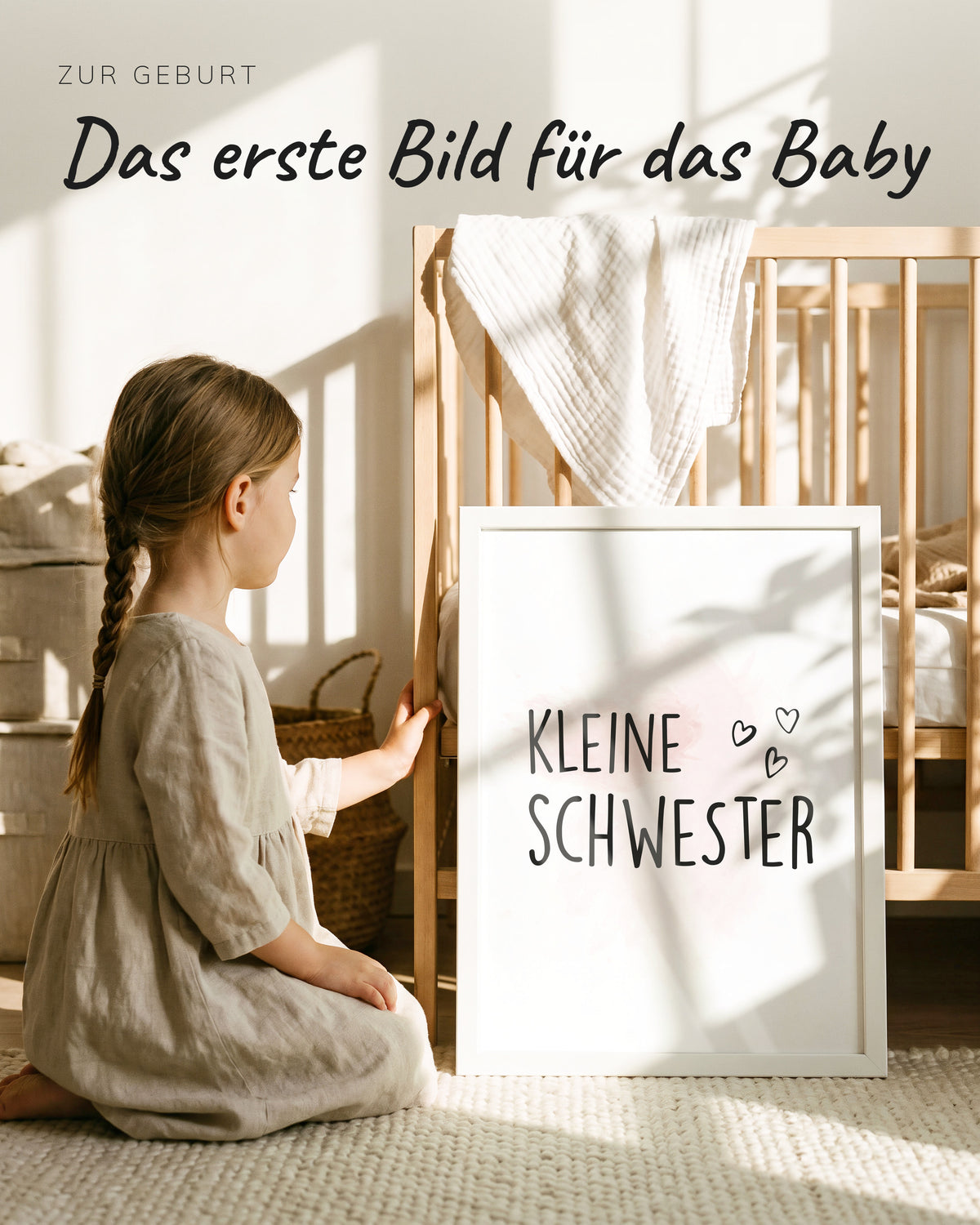 Kinderposter Kleine Schwester im Kinderzimmer