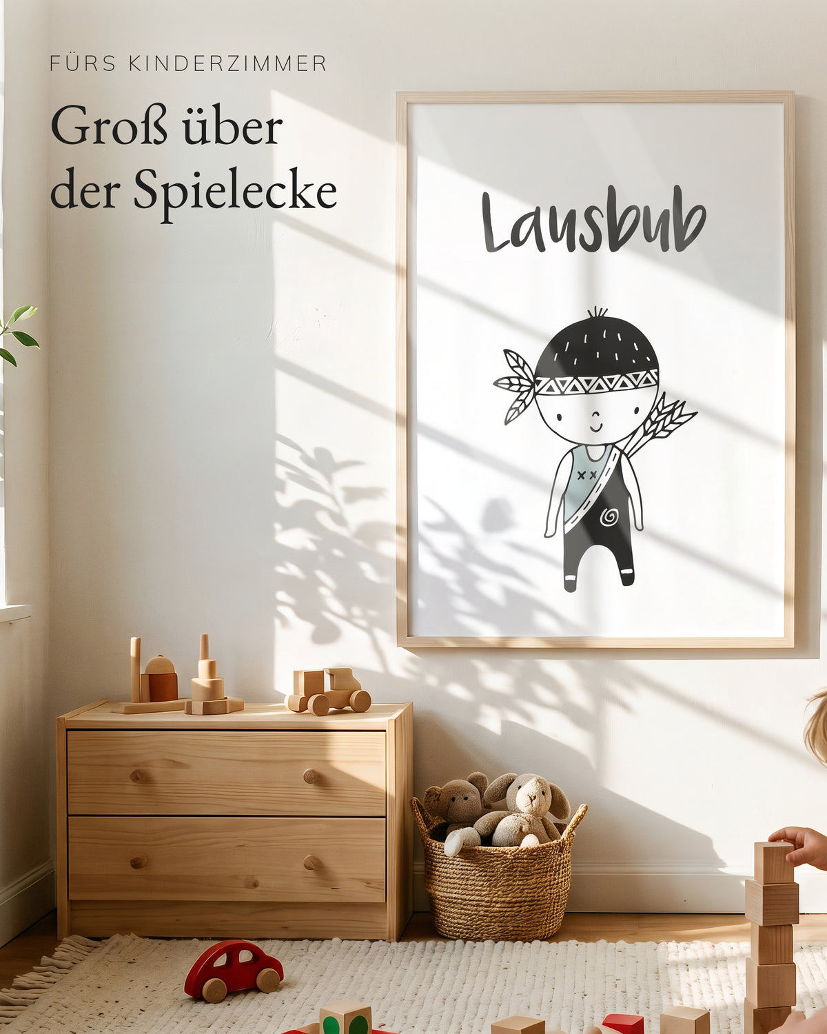 Kinderposter Lausbub im Kinderzimmer
