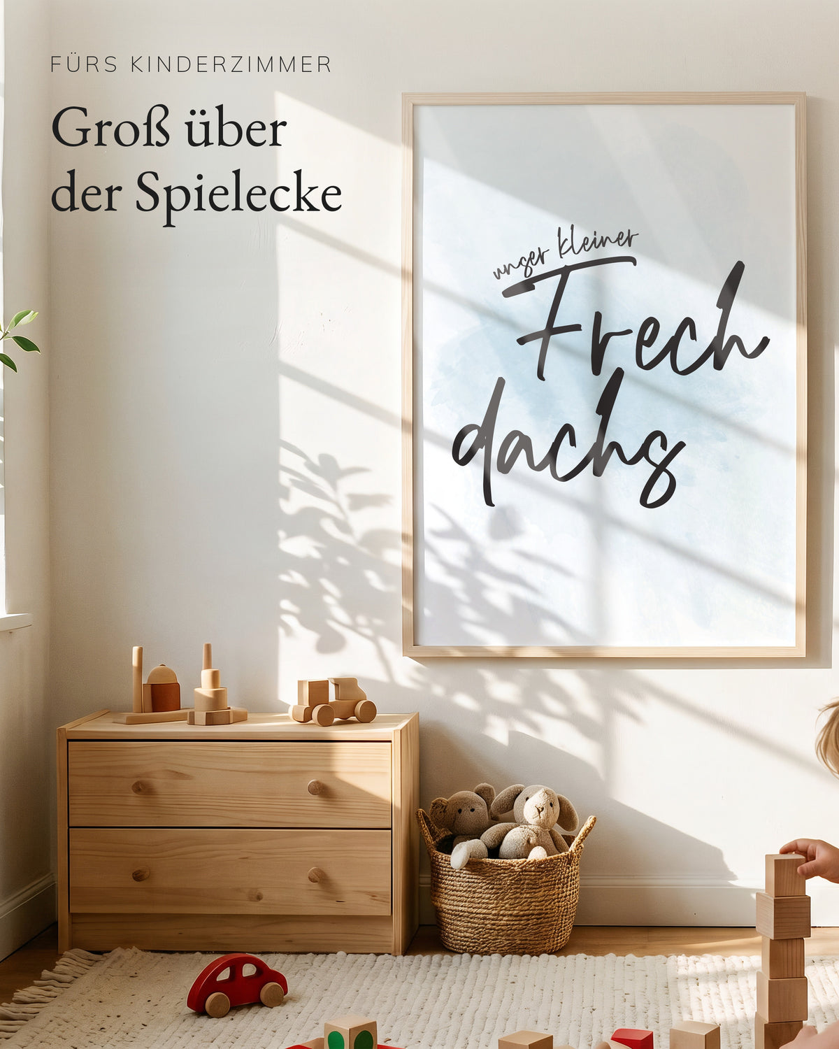 Kinderposter Unser kleiner Frechdachs im Kinderzimmer