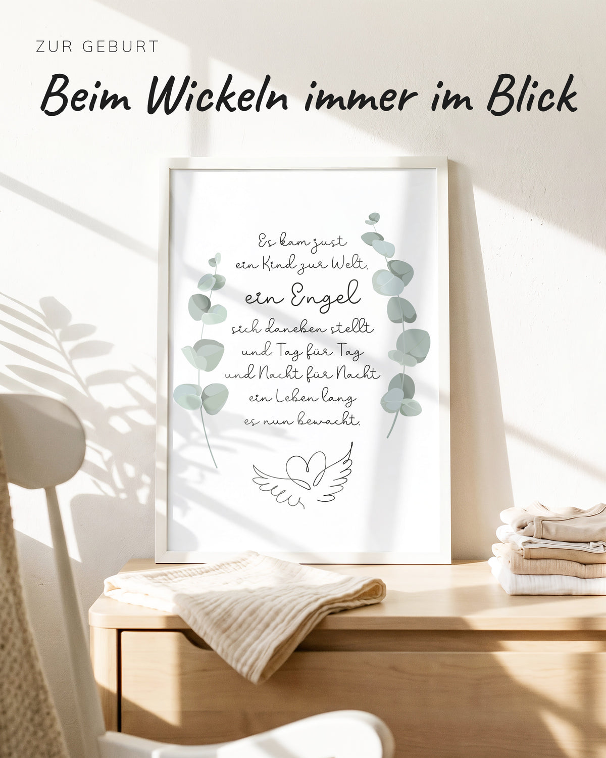 Kinderposter Schutzengel im Kinderzimmer
