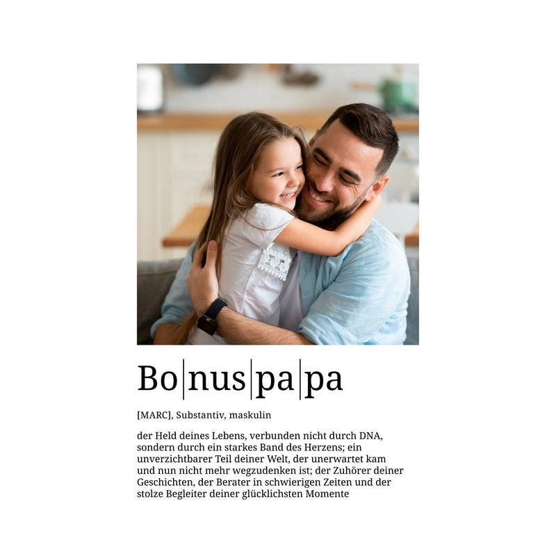 Foto-Definition Bonuspapa · Poster ohne Rahmen · Serie 2026