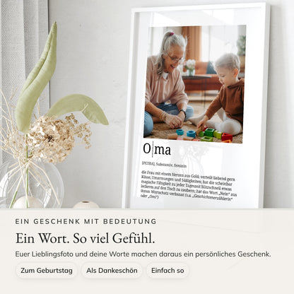 Foto-Definition Oma · Ein persönliches Fotogeschenk · Serie 2026