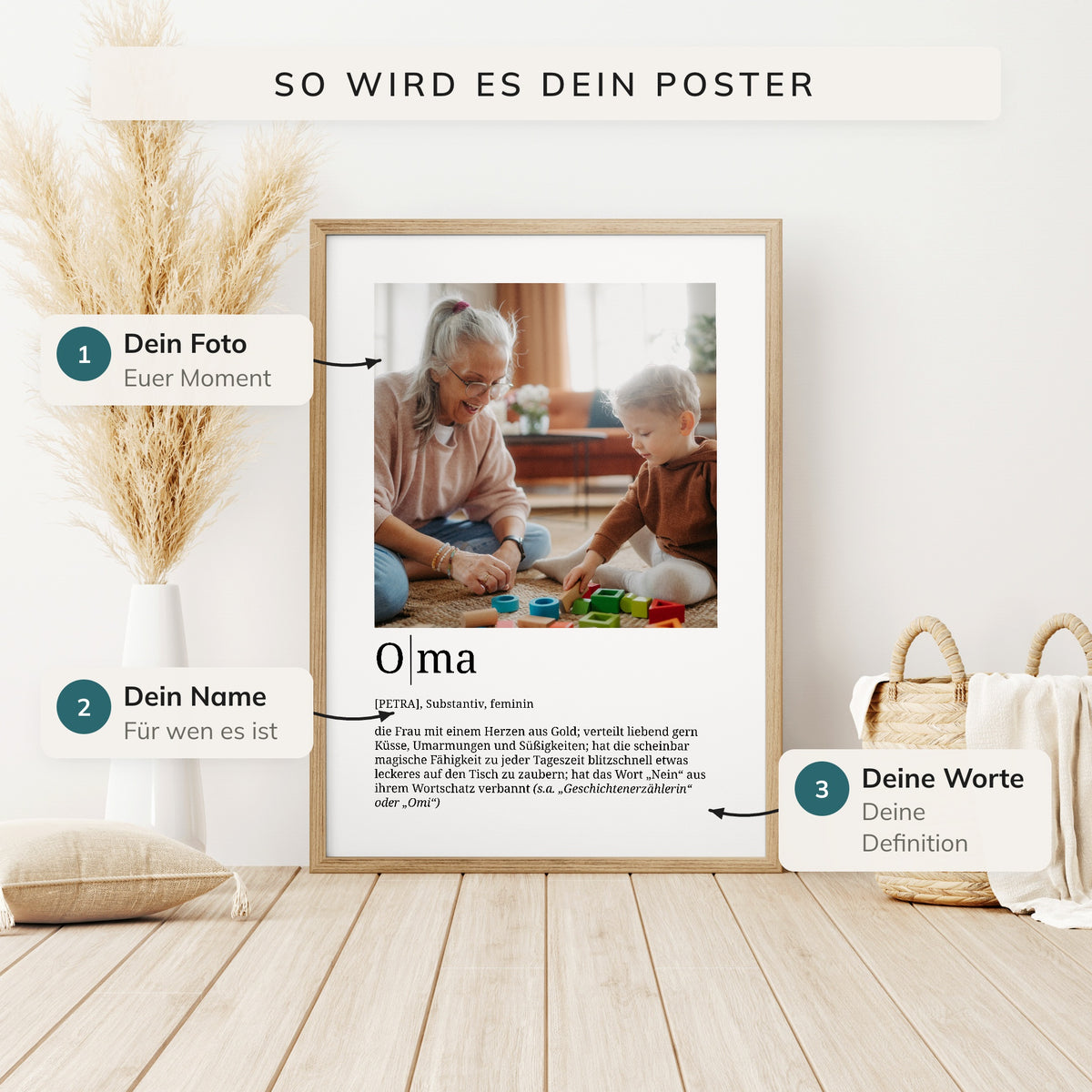 Foto-Definition Oma · Foto, Name und Definition persönlich gestalten · Serie 2026