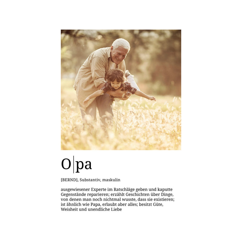 Foto-Definition Opa · Poster ohne Rahmen · Serie 2026