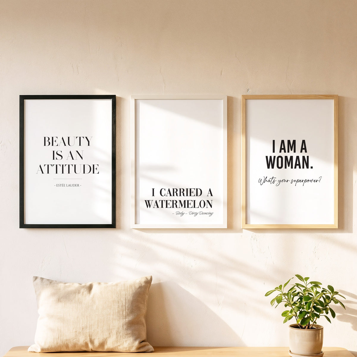 Spruchposter I carried a watermelon als Bilderwand mit weiteren Motiven
