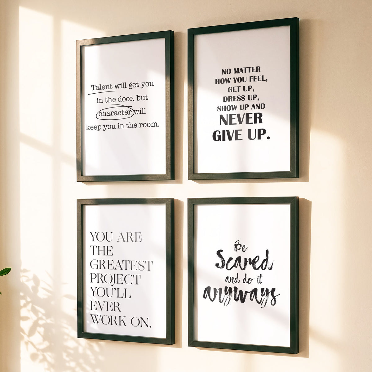 Spruchposter 4er-Set You’re Great als Bilderwand