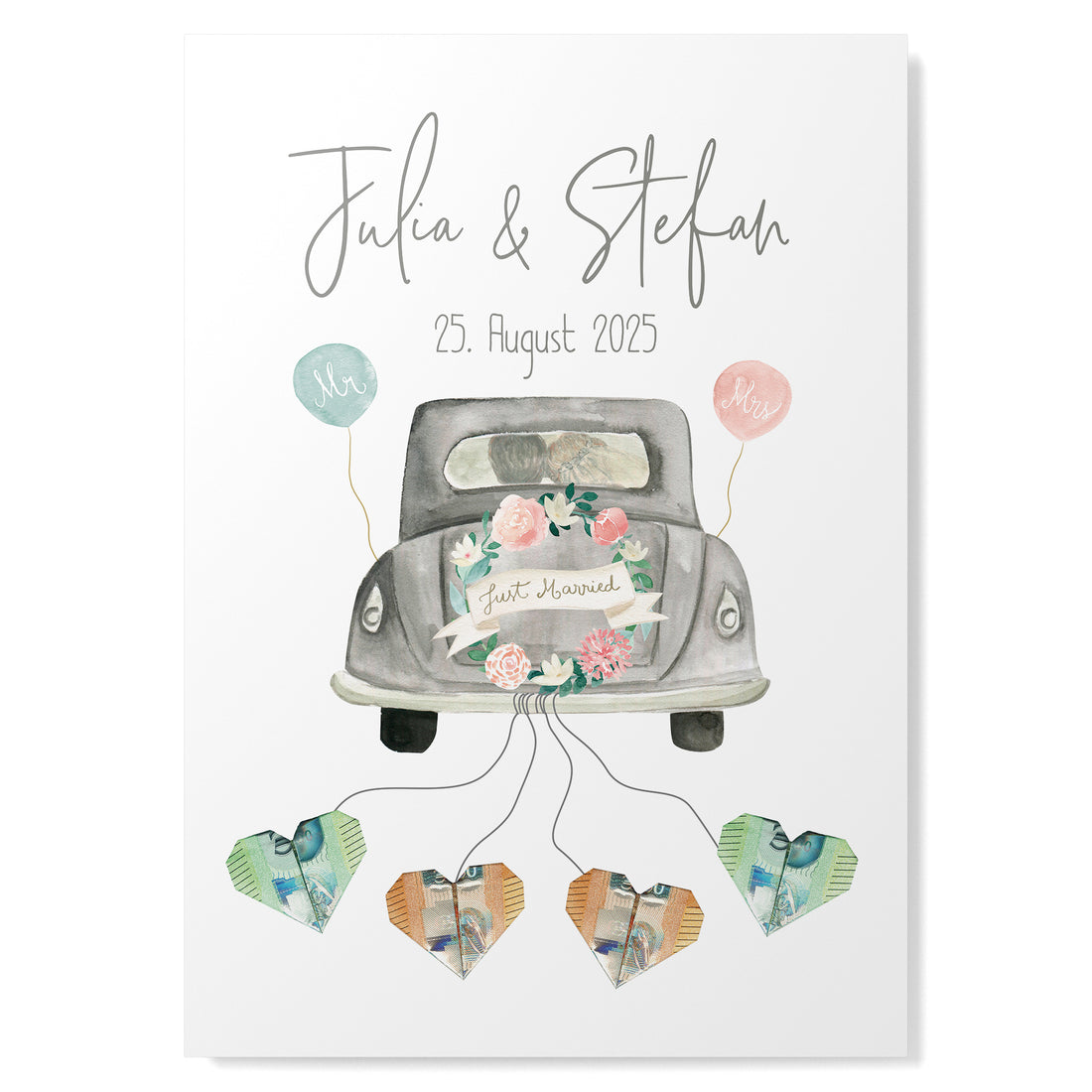 Hochzeitsauto "Beetle" - Geldgeschenk fürs Brautpaar