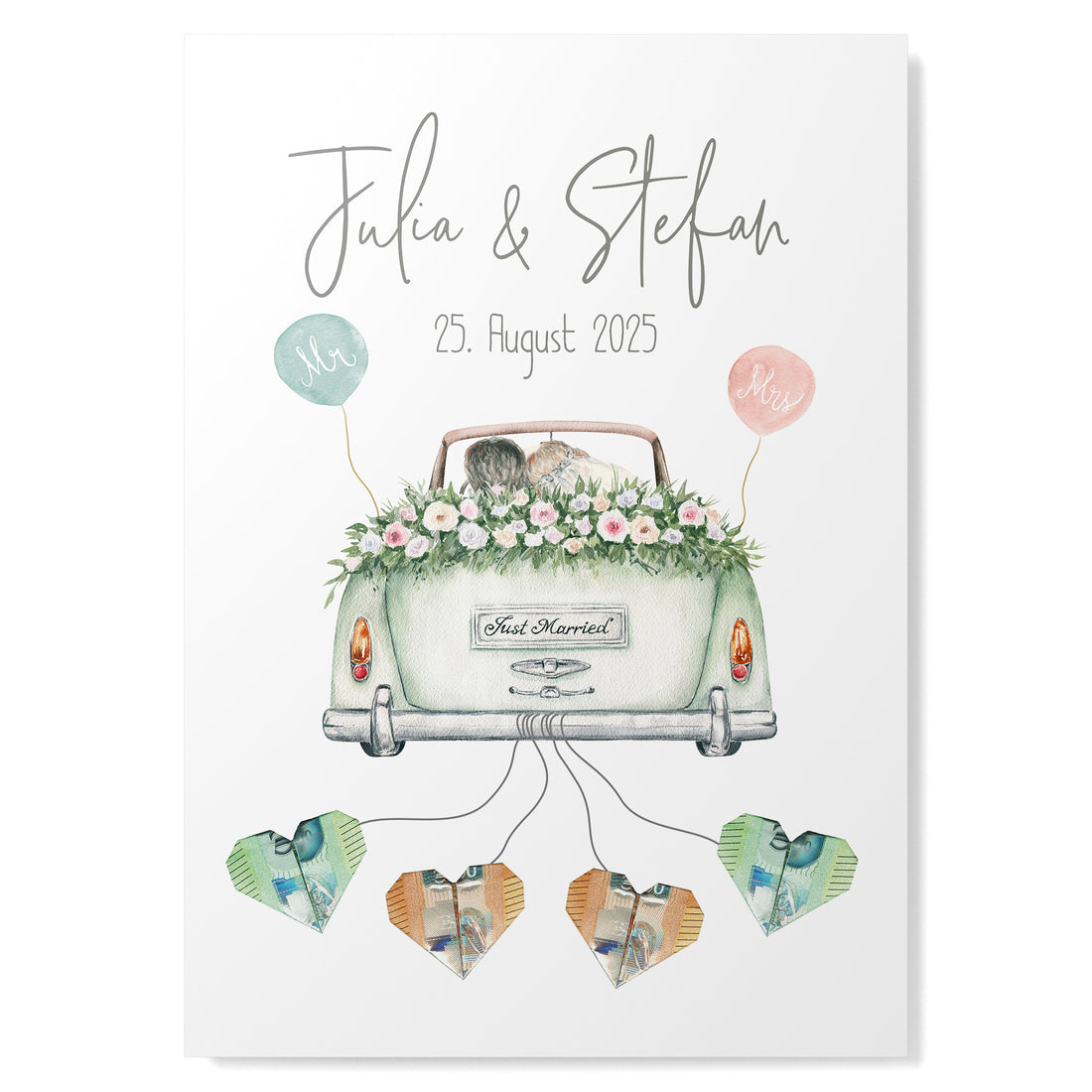 Hochzeitsauto "Cabrio" - Geldgeschenk fürs Brautpaar